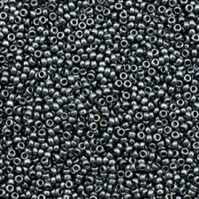 Miyuki rocailles Perlen 15/0 - Metallic gunmetal 15-451